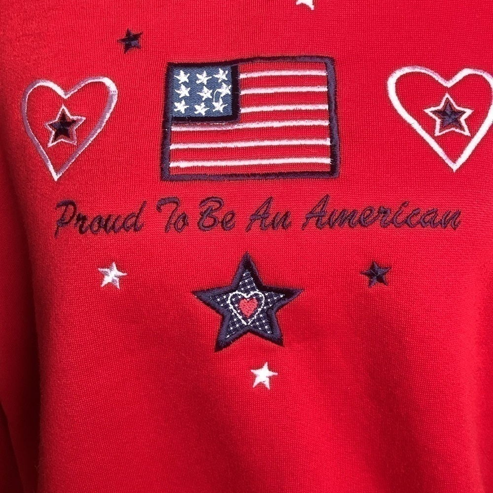 BonWorth “Proud to be American” Collared Sweater Size LP - Picture 4 of 16